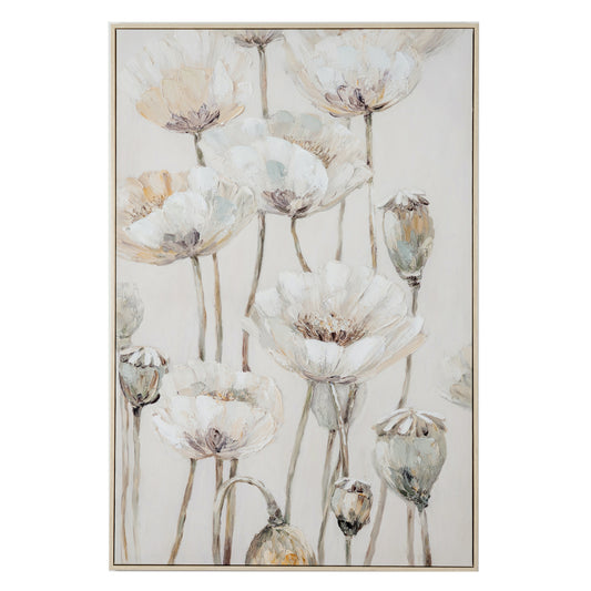 Poppy Meadow Handpainted Canvas in Frame by Hill Interiors
