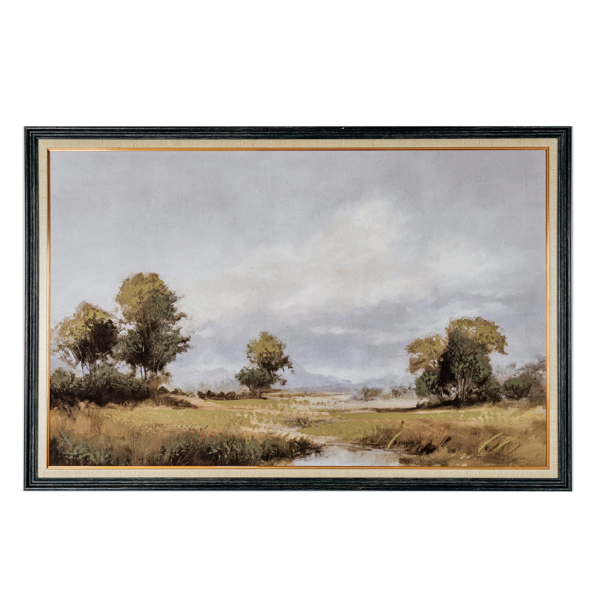 Spring Landscape Hand Painted Canvas in Classic Frame by Hill Interiors