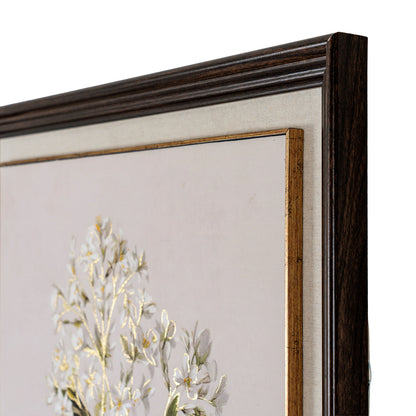 Flora & Fauna Collection White Wildflower on Linen in Frame by Hill Interiors - image 4