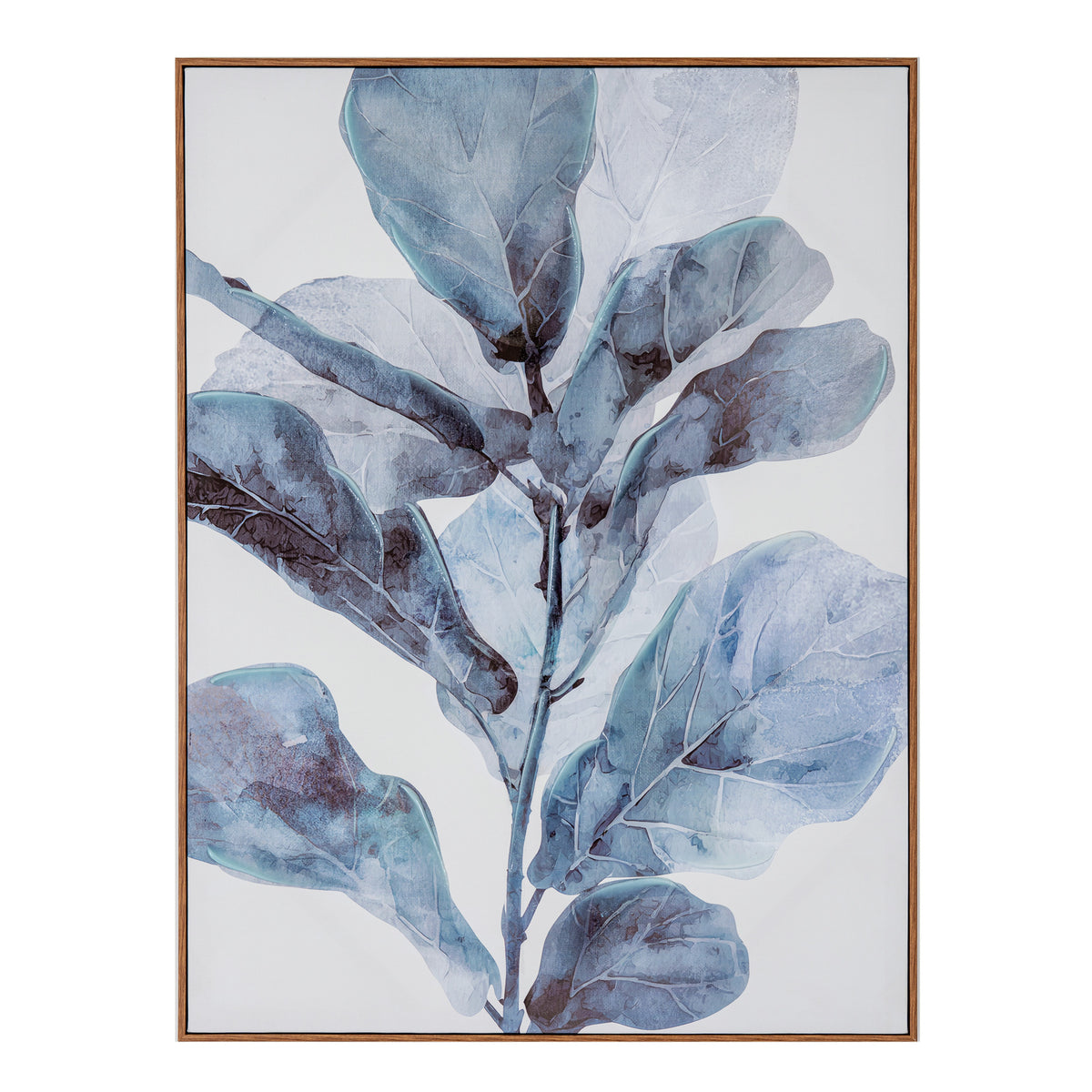 Sevra Eucalyptus Hand Painted Canvas in Frame by Hill Interiors