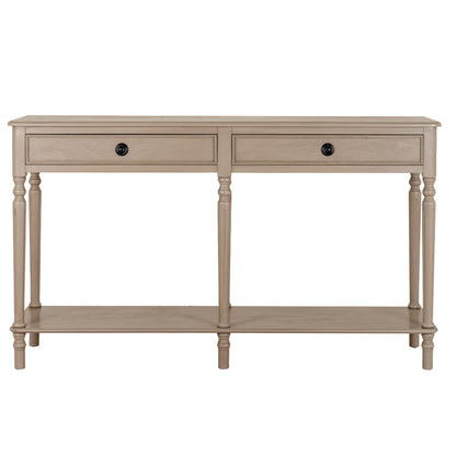 The Rowan Collection 2 Drawer Large Console With Shelf by Hill Interiors - image 2