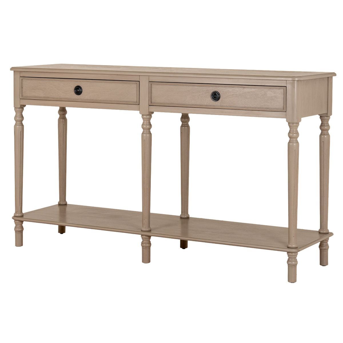 The Rowan Collection 2 Drawer Large Console With Shelf by Hill Interiors