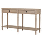 The Rowan Collection 2 Drawer Large Console With Shelf by Hill Interiors
