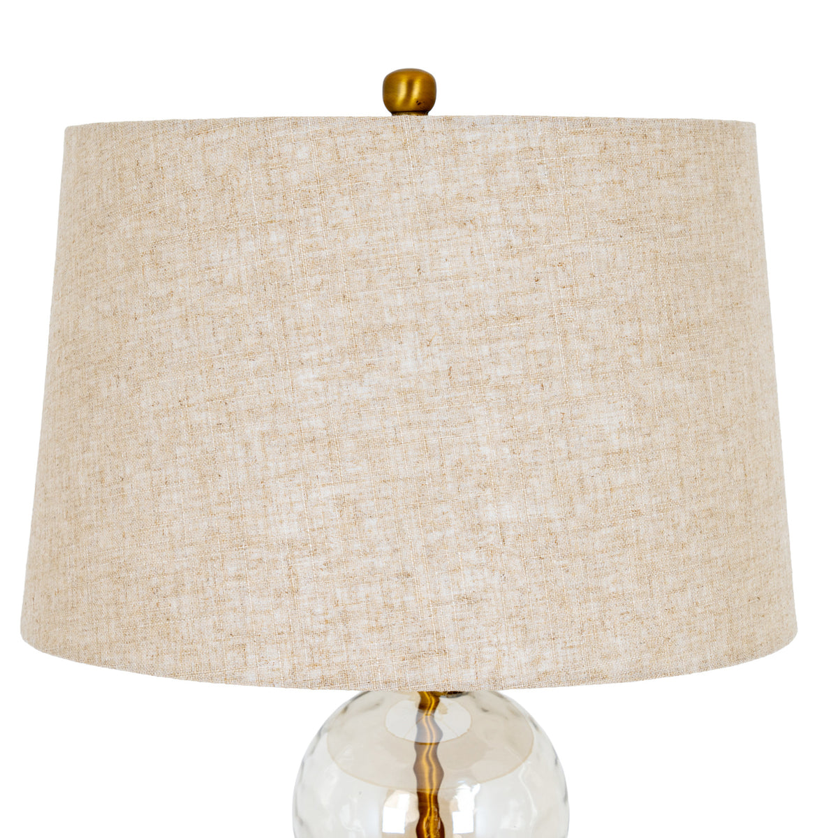 Savoy Glass And Gold Finished Table Lamp With Linen Shade by Hill Interiors - image 4