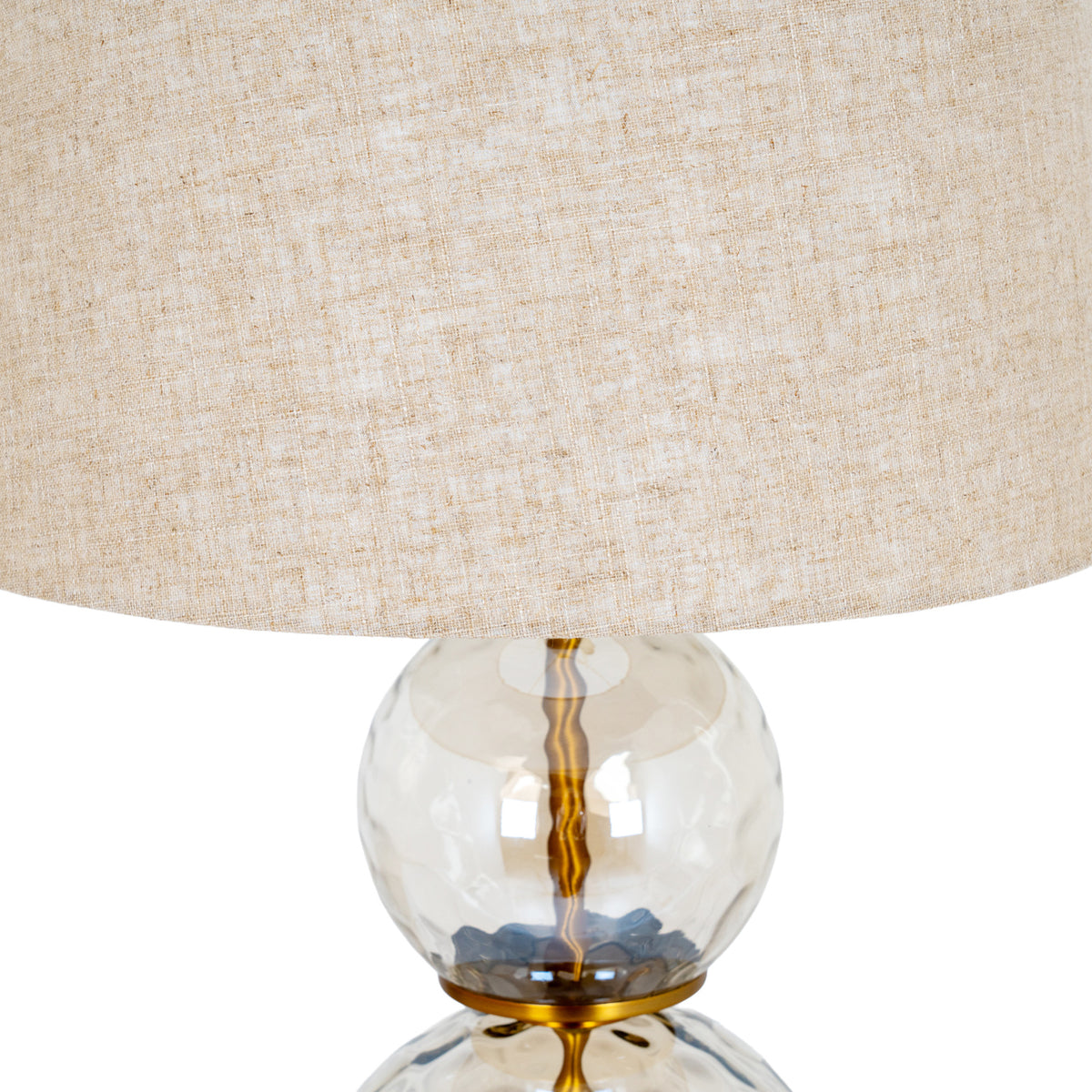 Savoy Glass And Gold Finished Table Lamp With Linen Shade by Hill Interiors - image 5