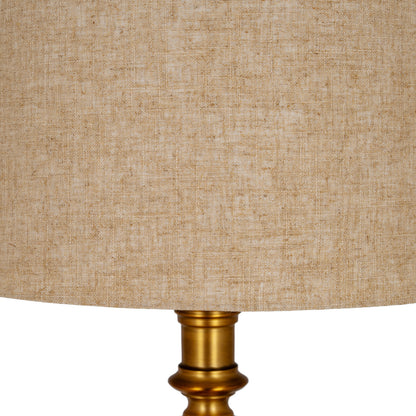 Gatsby Brushed Gold Finished Table Lamp With Linen Shade by Hill Interiors - image 3
