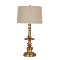 Gatsby Brushed Gold Finished Table Lamp With Linen Shade by Hill Interiors