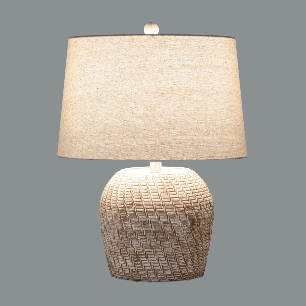 Dune Table Lamp With Linen Shade by Hill Interiors - image 2