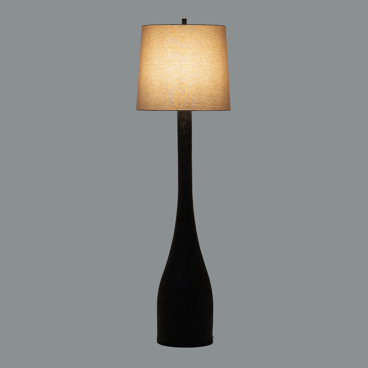 Brompton Floor Lamp With Grey Linen Shade by Hill Interiors - image 2