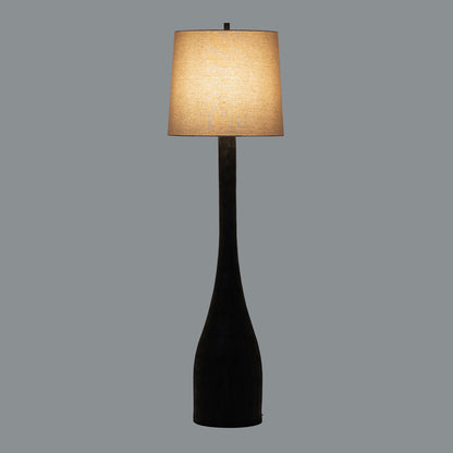 Brompton Floor Lamp With Grey Linen Shade by Hill Interiors - image 2