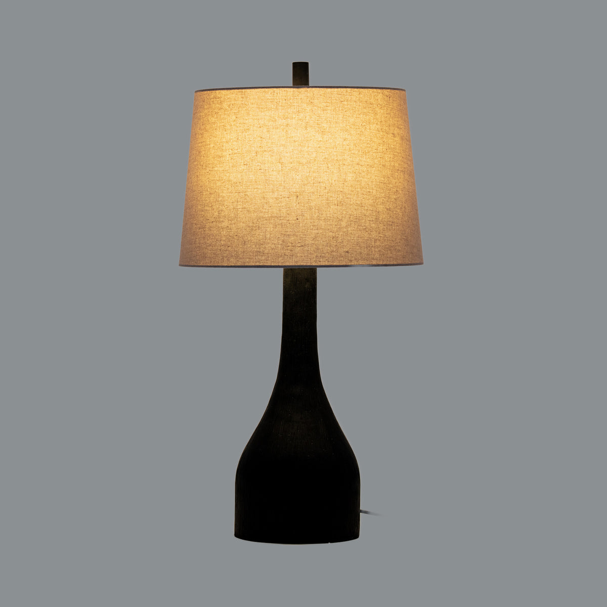 Brompton Table Lamp With Grey Linen Shade by Hill Interiors - image 2