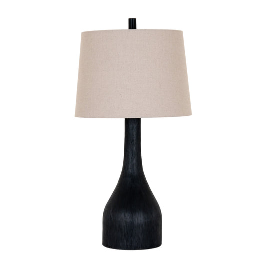 Brompton Table Lamp With Grey Linen Shade by Hill Interiors