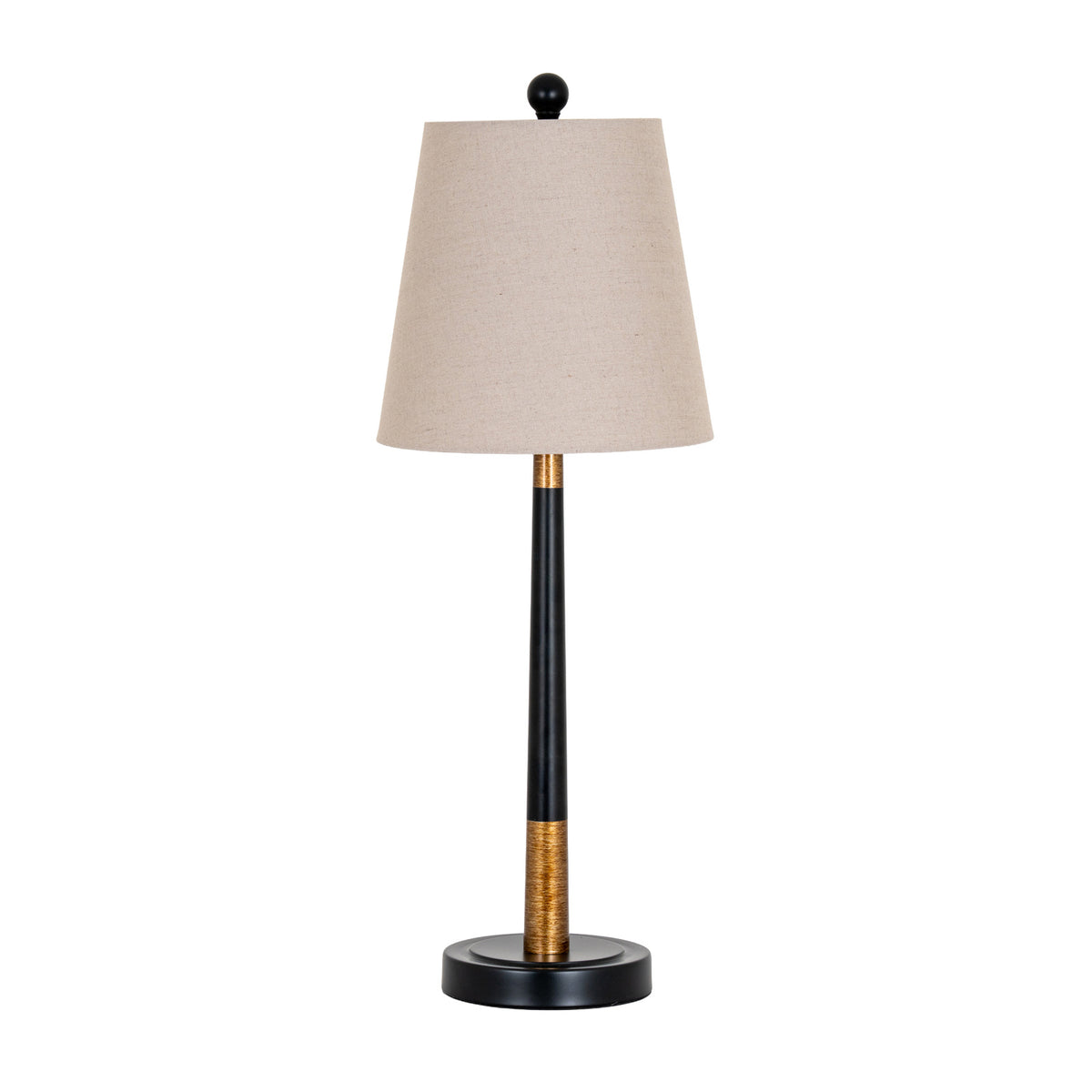 Everly Table Lamp With Grey Linen Shade by Hill Interiors