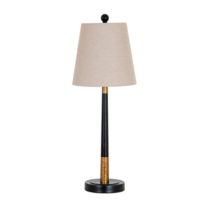 Everly Table Lamp With Grey Linen Shade by Hill Interiors