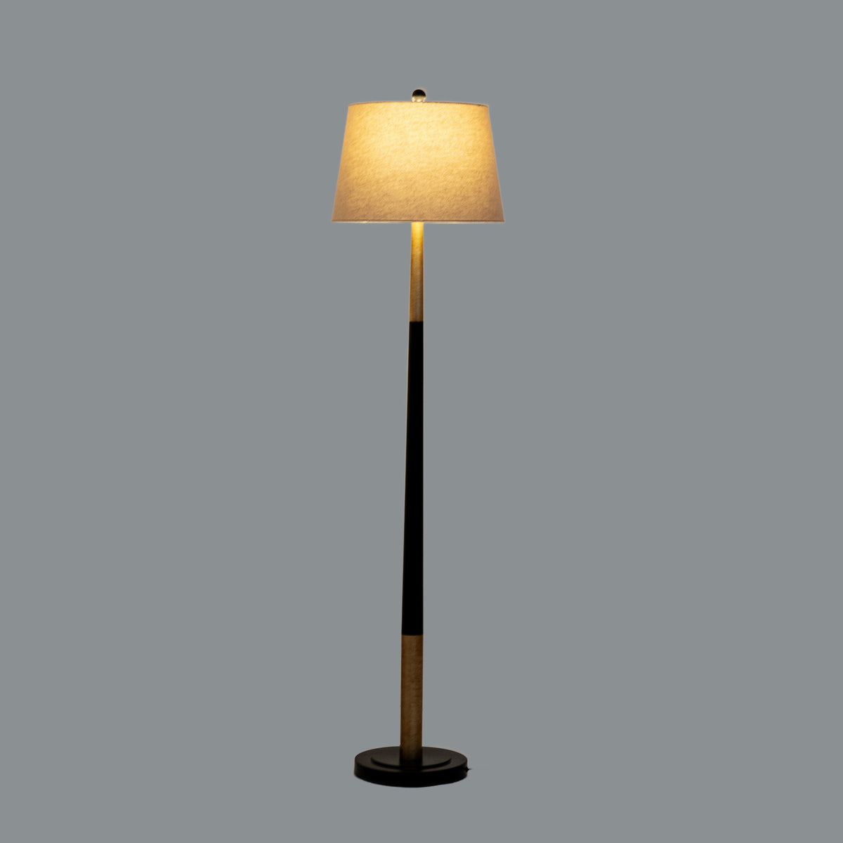 Everly Floor Lamp With Grey Linen Shade by Hill Interiors - image 2
