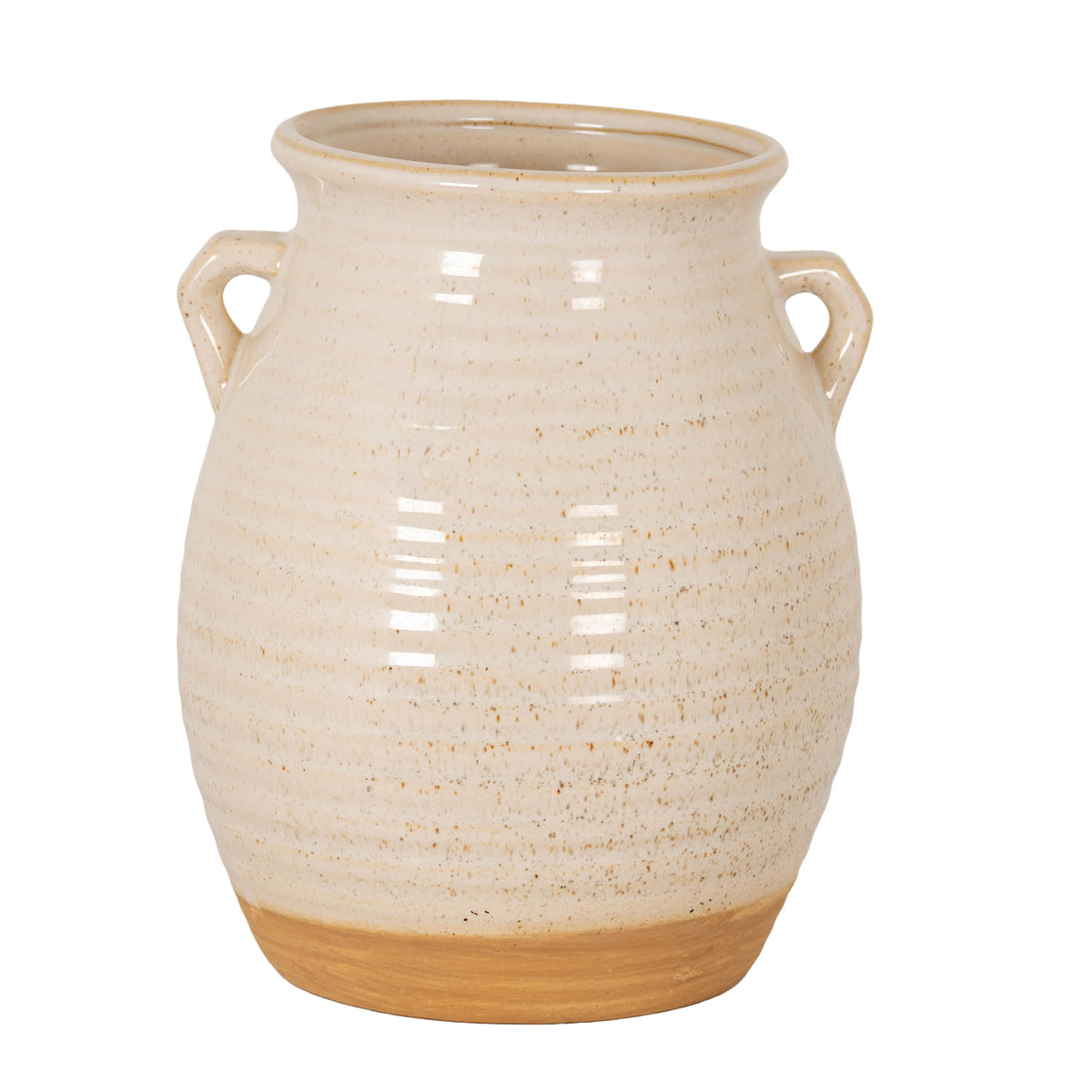 Speckled Ceramic Tall Amphora Pot by Hill Interiors