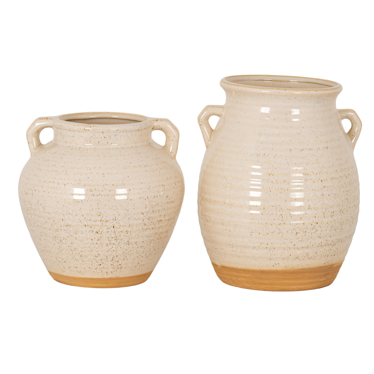 Speckled Ceramic Wide Amphora Pot by Hill Interiors - image 5