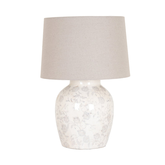 Grey Aster Ceramic Pot Lamp by Hill Interiors