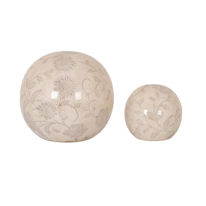 Grey Aster Medium Decorative Ball by Hill Interiors - image 3