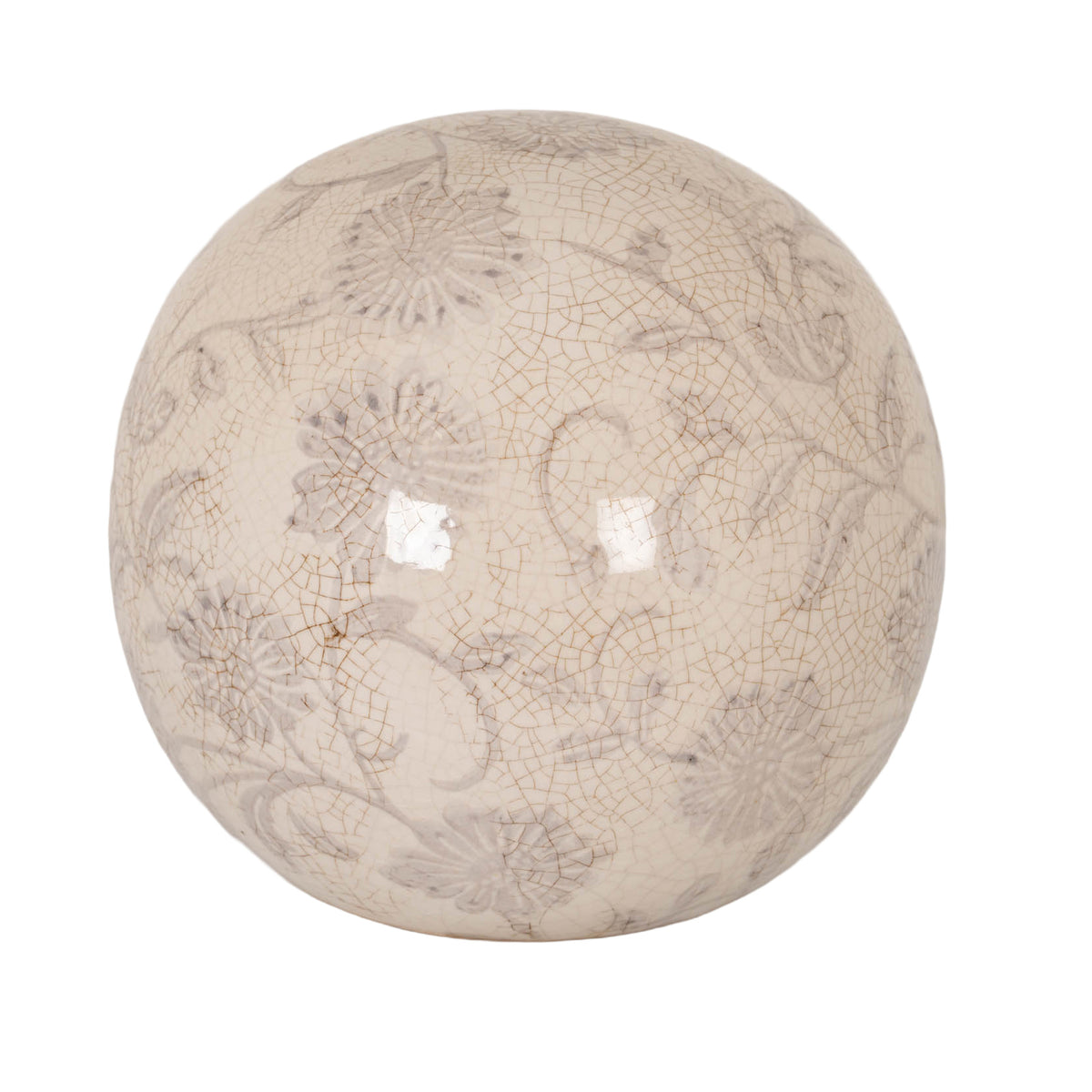 Grey Aster Medium Decorative Ball by Hill Interiors