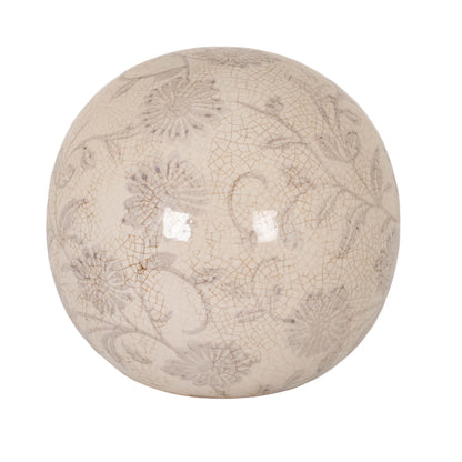 Grey Aster Medium Decorative Ball by Hill Interiors