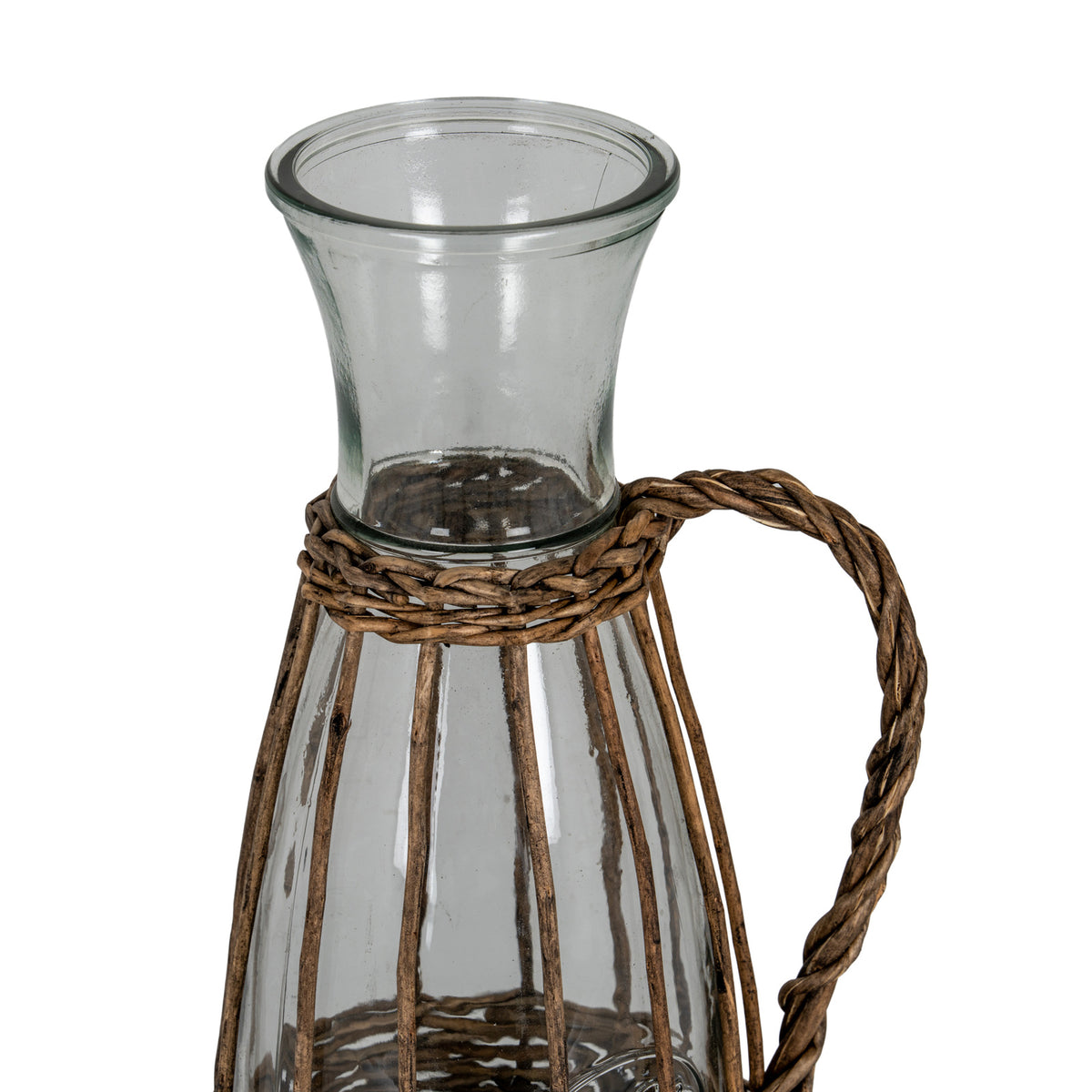 Briar Collection Large Glass And Wicker Carafe With Handle by Hill Interiors - image 3