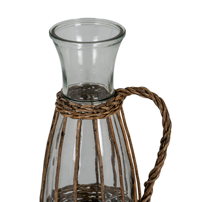 Briar Collection Large Glass And Wicker Carafe With Handle by Hill Interiors - image 3