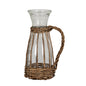 Briar Collection Large Glass And Wicker Carafe With Handle by Hill Interiors