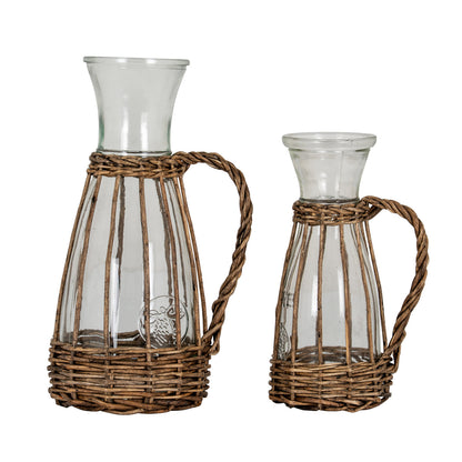 Briar Collection Glass And Wicker Carafe With Handle by Hill Interiors - image 2