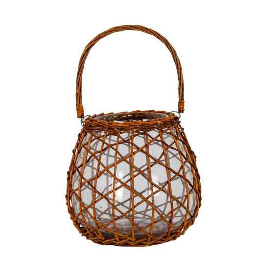 Briar Collection Wicker Lace Lantern by Hill Interiors