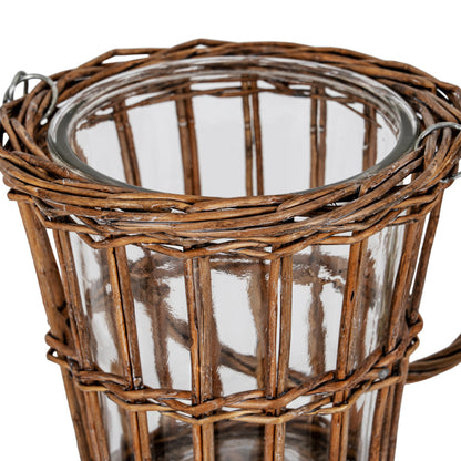 Briar Collection Small Wicker Basket Lantern With Handle by Hill Interiors - image 4