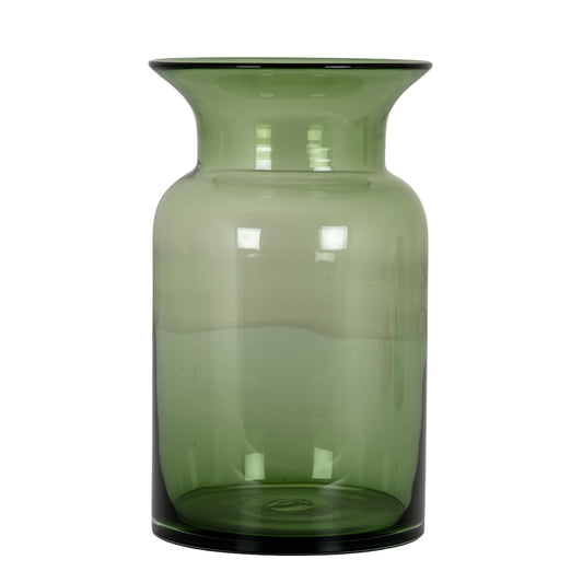 Large Green Glass Vase by Hill Interiors