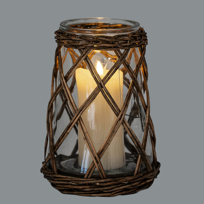 Briar Collection Large Wicker Pillar Lantern by Hill Interiors - image 3