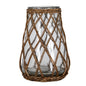 Briar Collection Large Wicker Pillar Lantern by Hill Interiors