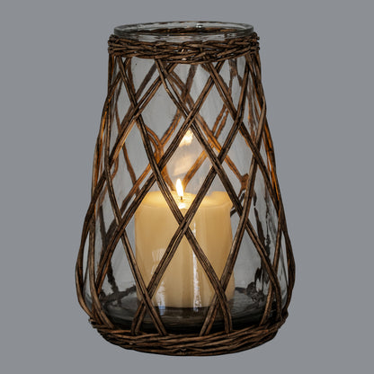 Briar Collection Wicker Pillar Lantern by Hill Interiors - image 3