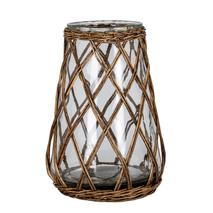 Briar Collection Wicker Pillar Lantern by Hill Interiors