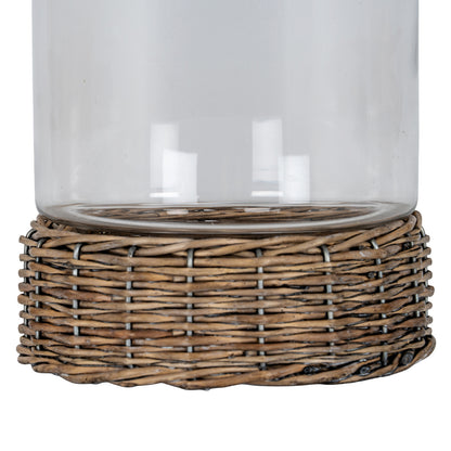 Briar Collection Hurricane Lantern With Wicker Tray by Hill Interiors - image 5