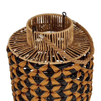 Large Woven Wicker Lantern With Jute Handle by Hill Interiors - image 4