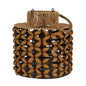 Large Woven Wicker Lantern With Jute Handle by Hill Interiors
