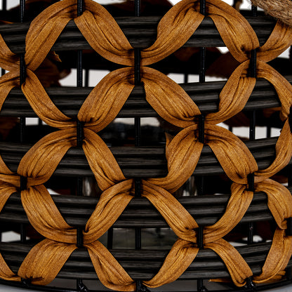 Woven Wicker Lantern With Jute Handle by Hill Interiors - image 5