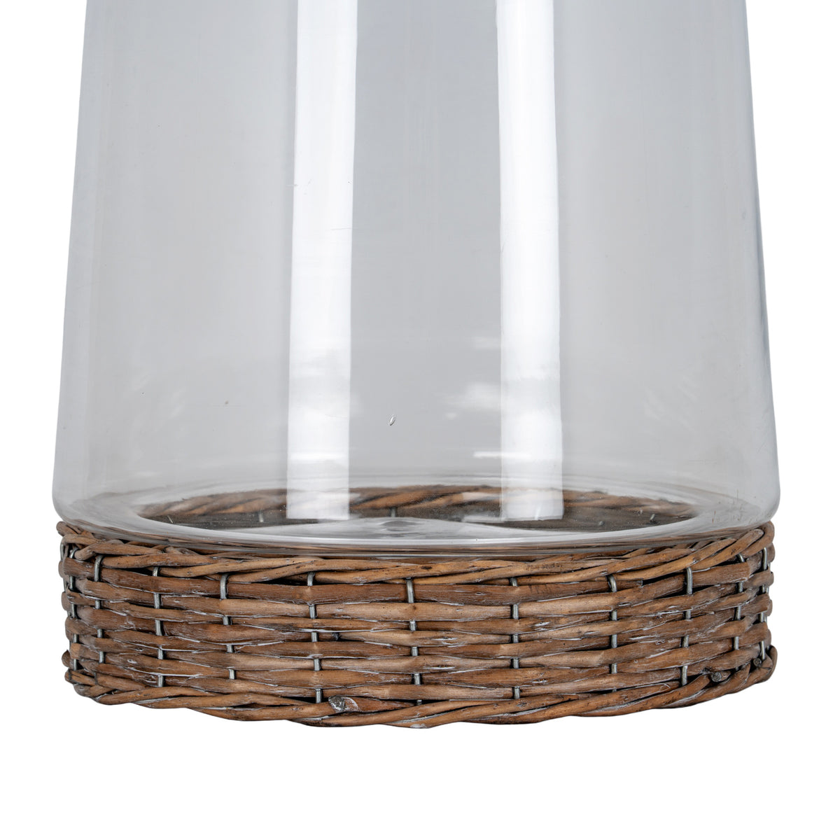Briar Collection Large Hurricane Lantern With Wicker Tray by Hill Interiors - image 4