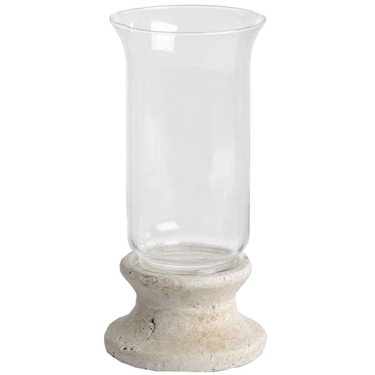 Stone Based Hurricane Lantern by Hill Interiors